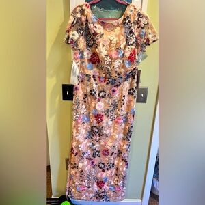 JS Collections Full Length Dress Size 18 - New Rose Gold